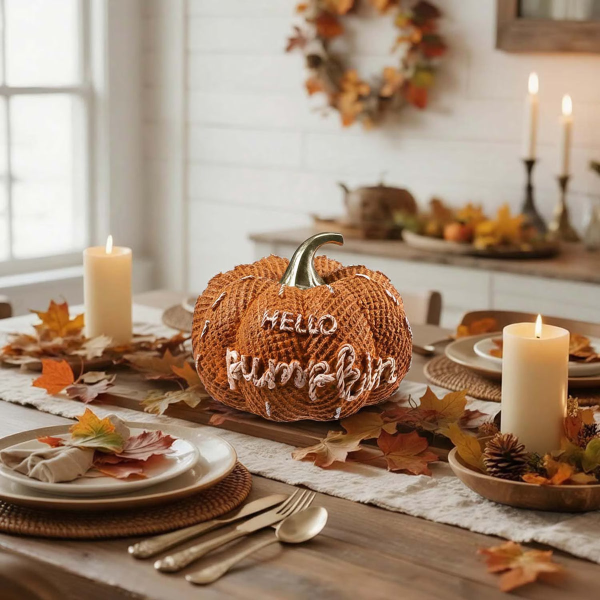 Fall Decorations for Home, Pumpkin Decor for Thanksgiving Decoration, Autumn Pumpkin Table Decor for Thanksgiving Home Decor