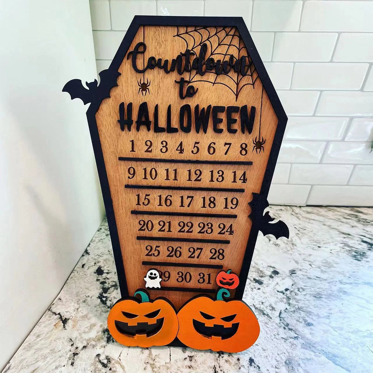 Halloween Decorations Now 50 % Off,Halloween Decorations,Halloween Pumpkin Bat Countdown Desktop Decoration,Halloween Decorative Party Pleasantly Surprised Decoration,Halloween Clearance,