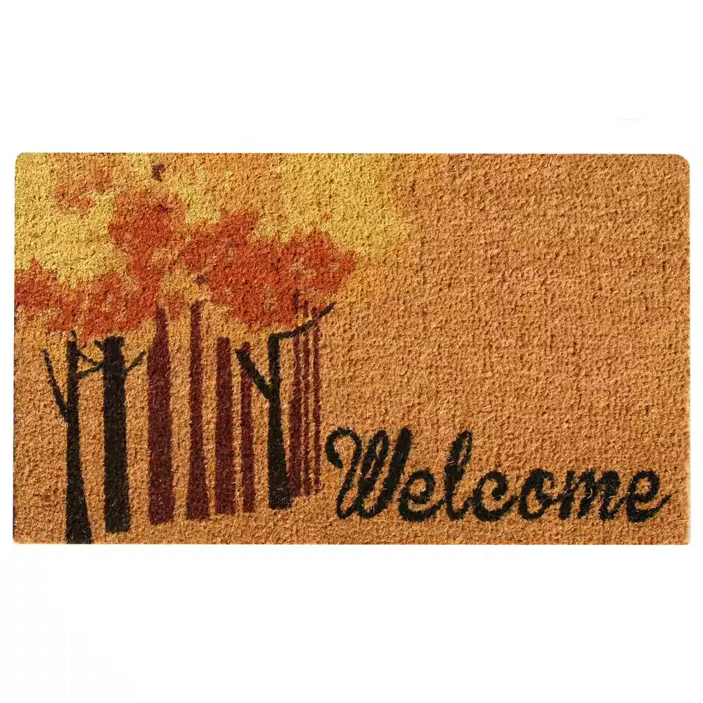 Welcome Fall Coir Doormat, 18×30