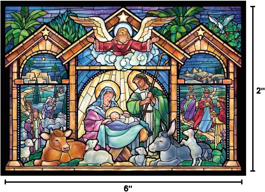 Stained Glass Nativity Christmas Cards, Box of 15 – view 4