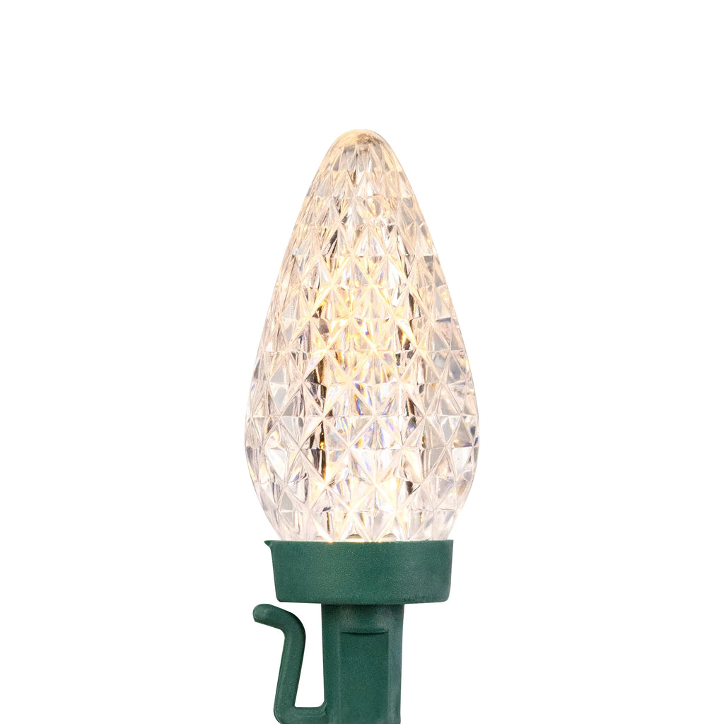 LED Faceted C9 Christmas Lights, Warm White, 100 Count, 66 ft – view 7
