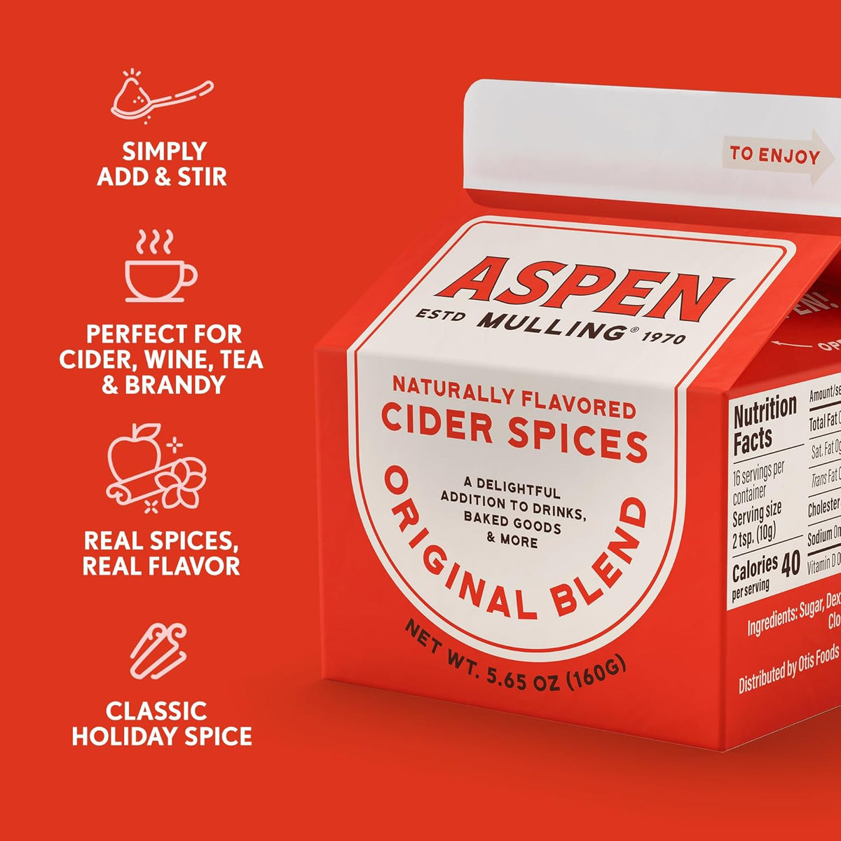 Cider Spices Original Blend. Cinnamon, Nutmeg, & Clove. Holiday Mulling Spice Mix for Spiced Cider, Mulled Red Wine, & Festive Winter Beverage Mix. 5.65 Oz. (Pack of 2)