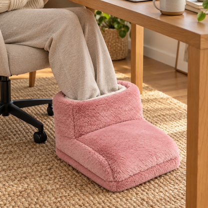 Warmelle heated foot warmer plush fabric
