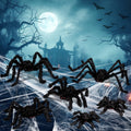6 Pack Giant Spider Halloween Decorations,Scary Spider Halloween Decorations Outdoor Party Decorations Props Halloween Yard Decorations,Black
