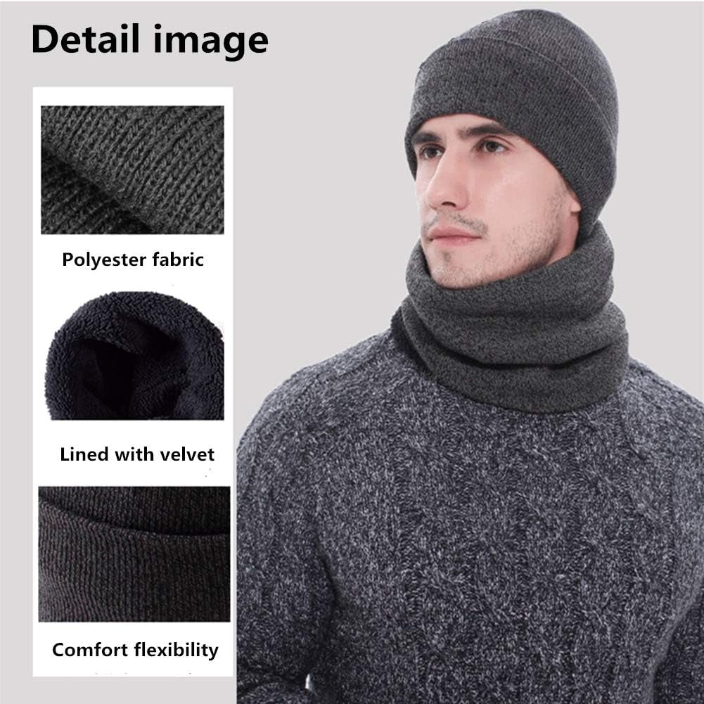 Men's Knit Beanie, Scarf & Touchscreen Gloves Set – view 5