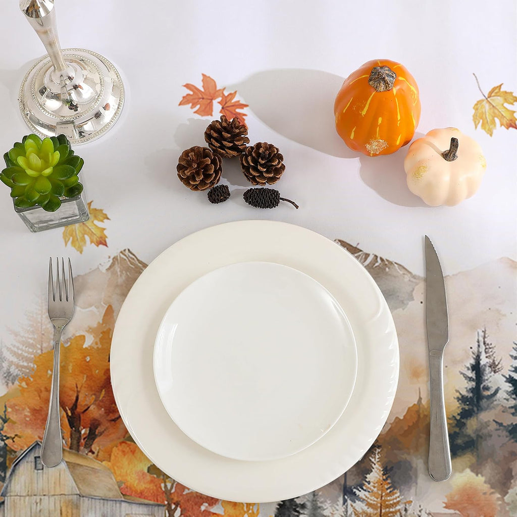 Harvest Farm Round Fall Tablecloth, 70" – view 4