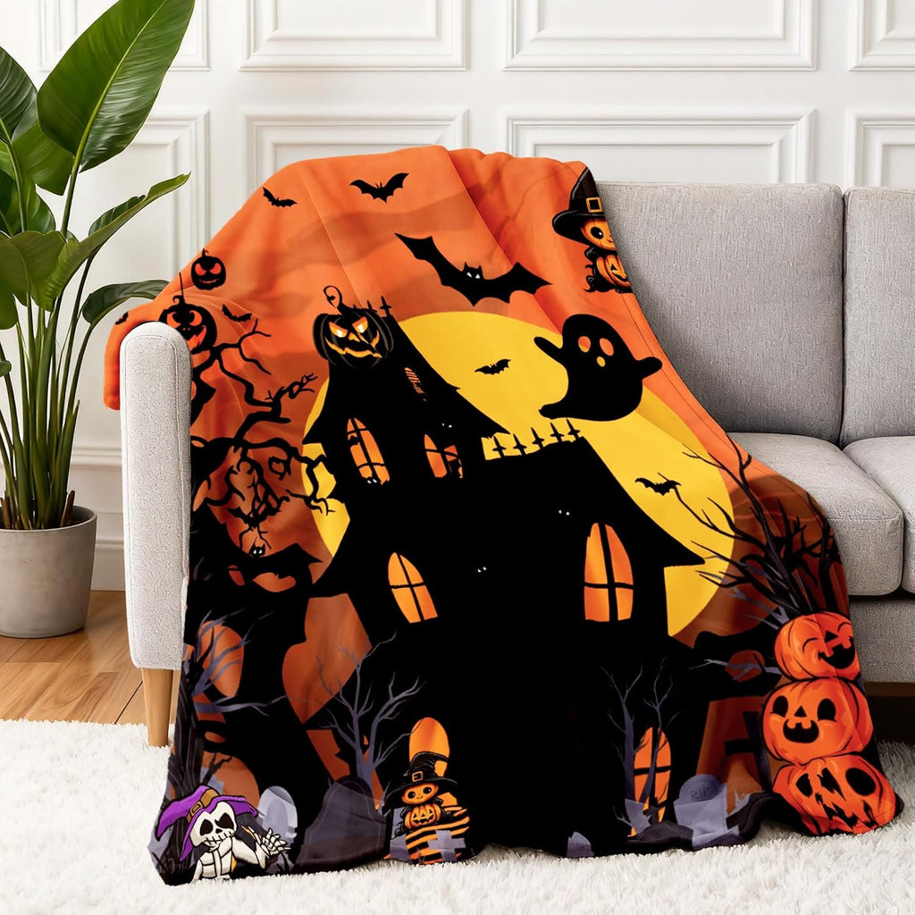 Cute Halloween Blankets for Kids/Adults, Spooky Blanket for Boy/Girls/Toddler, Throw Blanket for Couch 40"X 60"