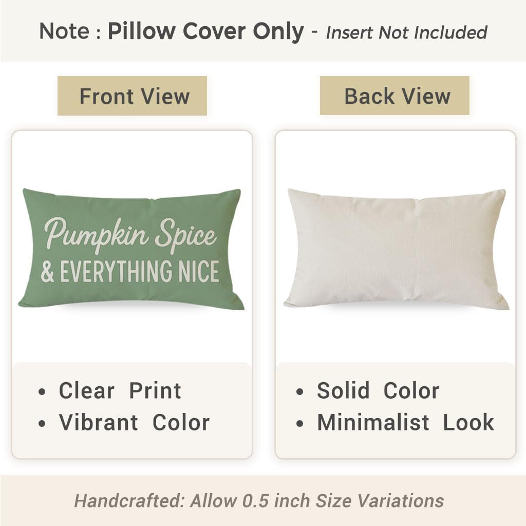 Sage Green Fall Pillow Cover, 12×20 – view 5