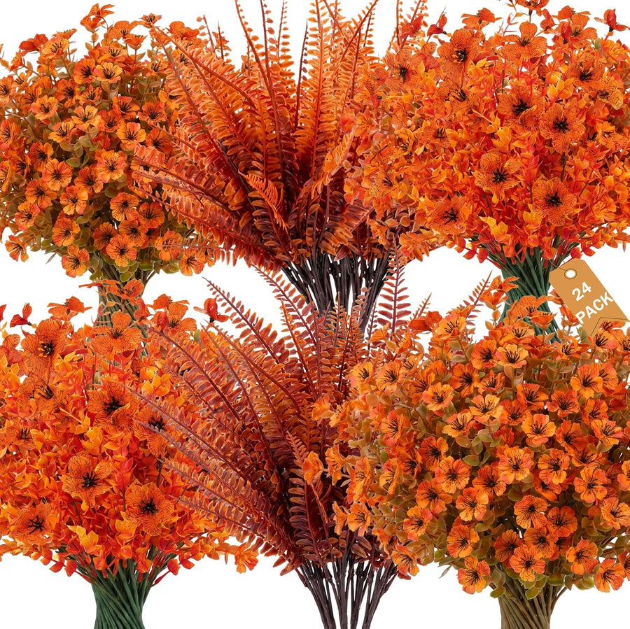 Artificial Fall Mums, 24 Bundles