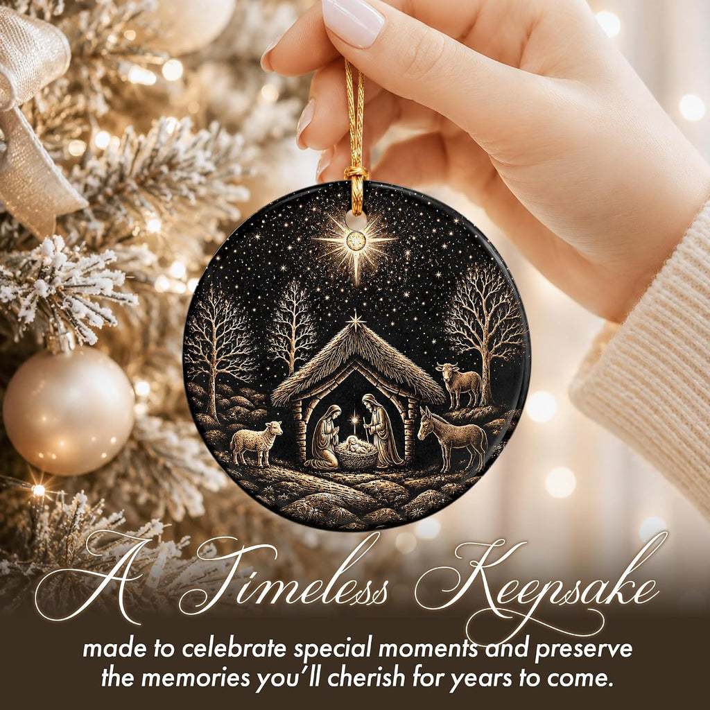 Nativity Scene Ceramic Ornament – view 8