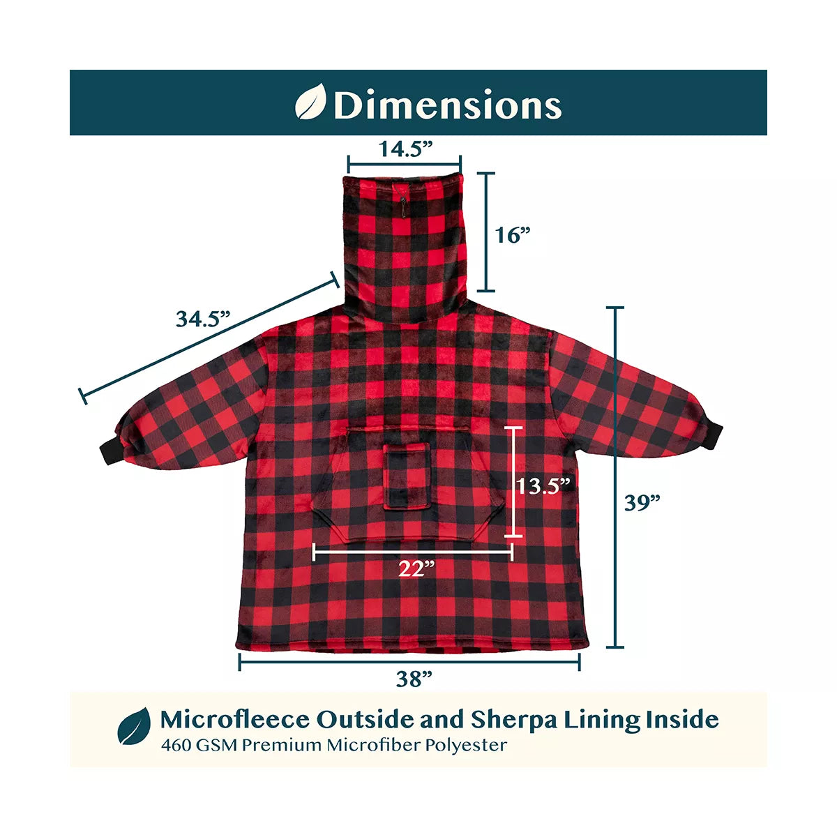 Pavilia Wearable Blanket Hoodie – view 5
