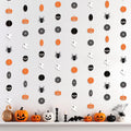 , Orange and Black Halloween Garland - 6.5 Feet, 8 String | Halloween Pumpkin Garland, Halloween Decorations | Skull Garland Halloween | Halloween Hanging Garland, Halloween Party Decorations