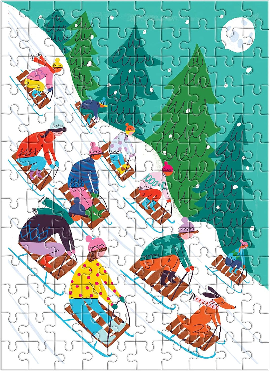 - Winter Sledding Ornament Puzzles for Adults