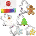 Ann Clark Christmas and Holiday Cookie Cutters Set of 5, Made in USA