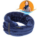 Weighted Microwave Heating Pad, 26X6 Inches, Moist Hot/Cold Neck and Shoulder Wrap with Plush Cover, Blue