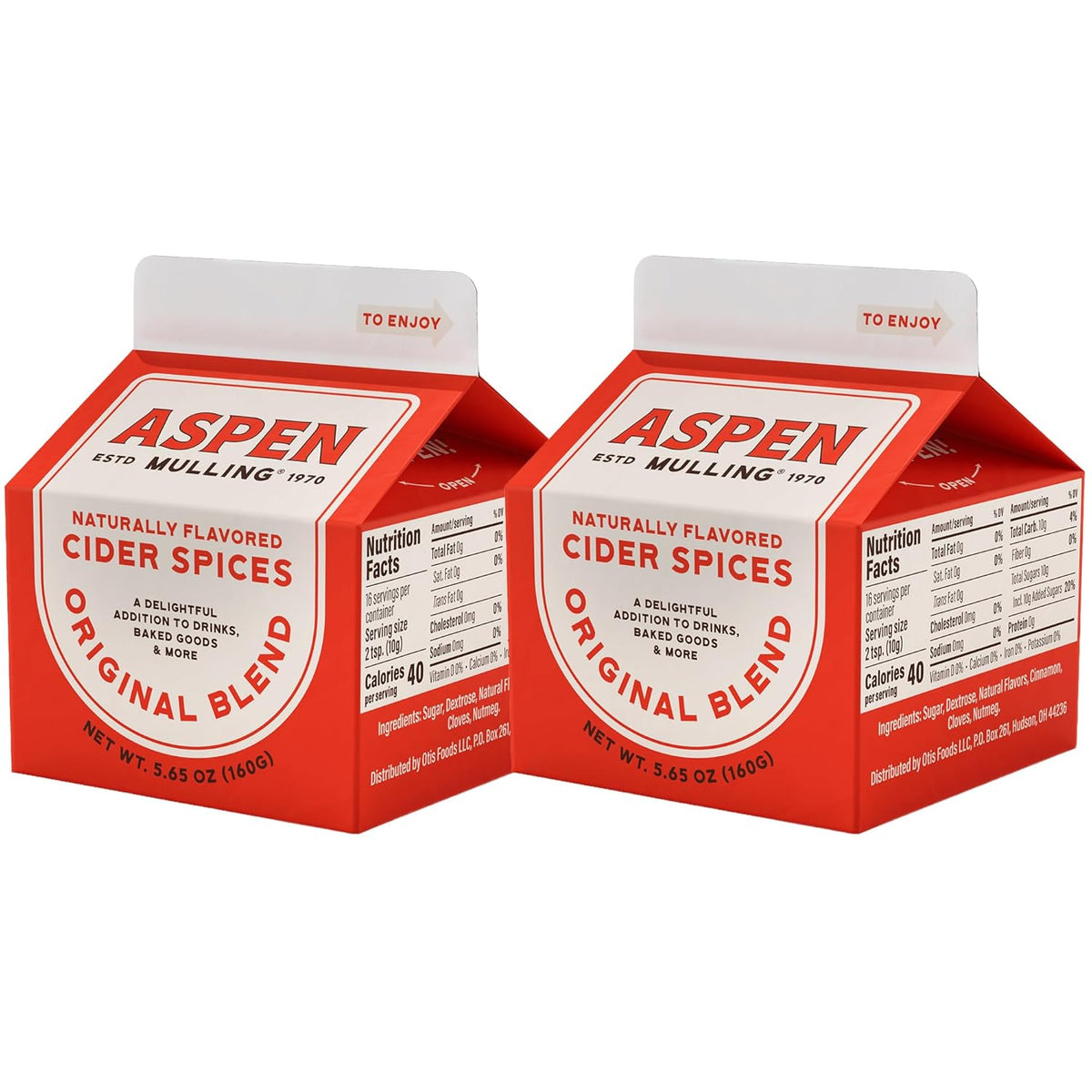 Cider Spices Original Blend. Cinnamon, Nutmeg, & Clove. Holiday Mulling Spice Mix for Spiced Cider, Mulled Red Wine, & Festive Winter Beverage Mix. 5.65 Oz. (Pack of 2)