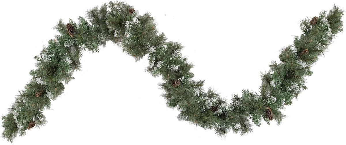 Snow Valley Pine Artificial Garland, 9 ft, Unlit