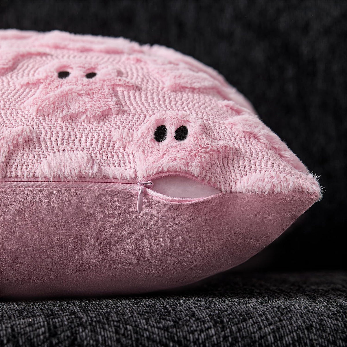 Halloween Pillow Covers 18X18 Inch 2Pcs Pink Ghost Halloween Decor