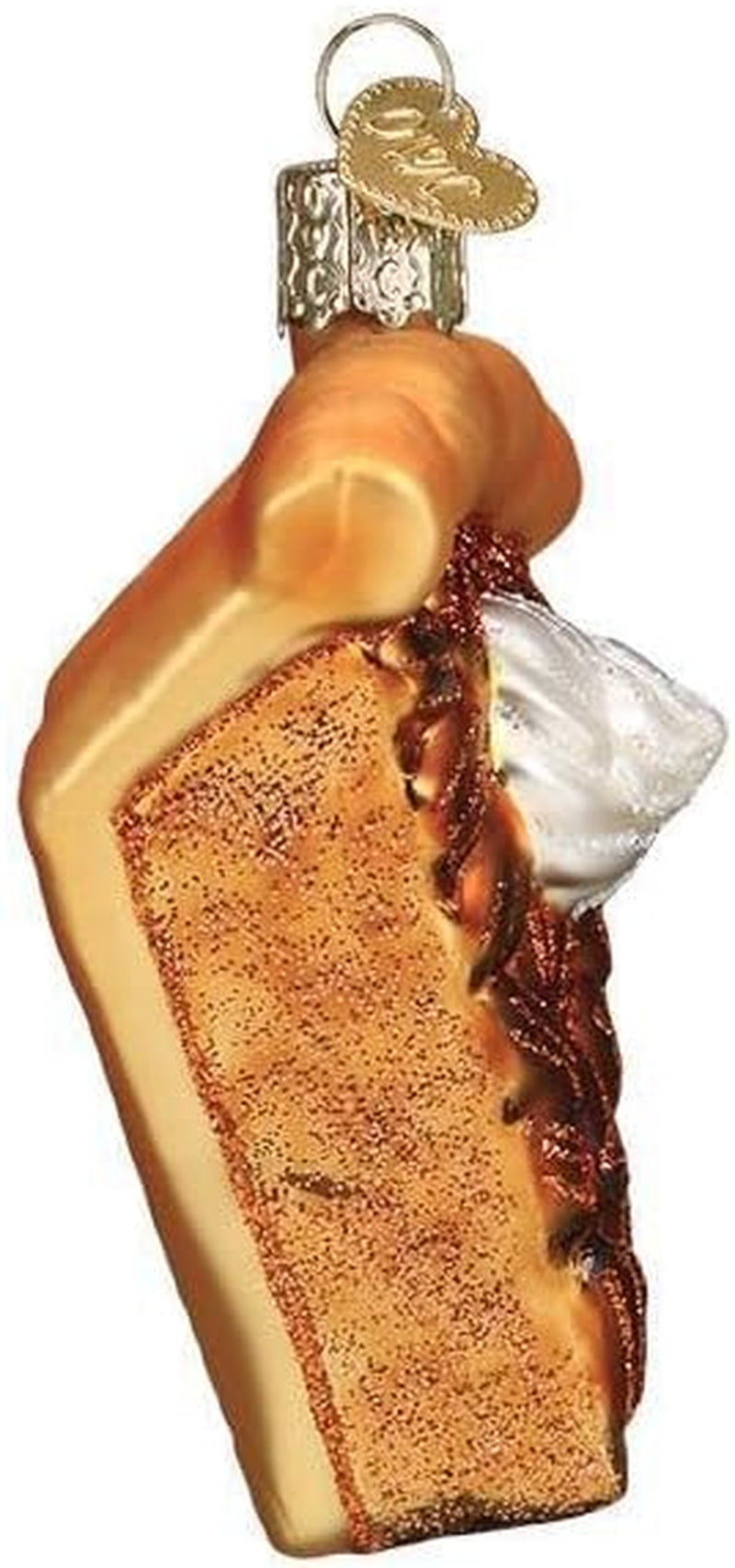 Old World Christmas Pecan Pie Slice Glass Ornament – view 3