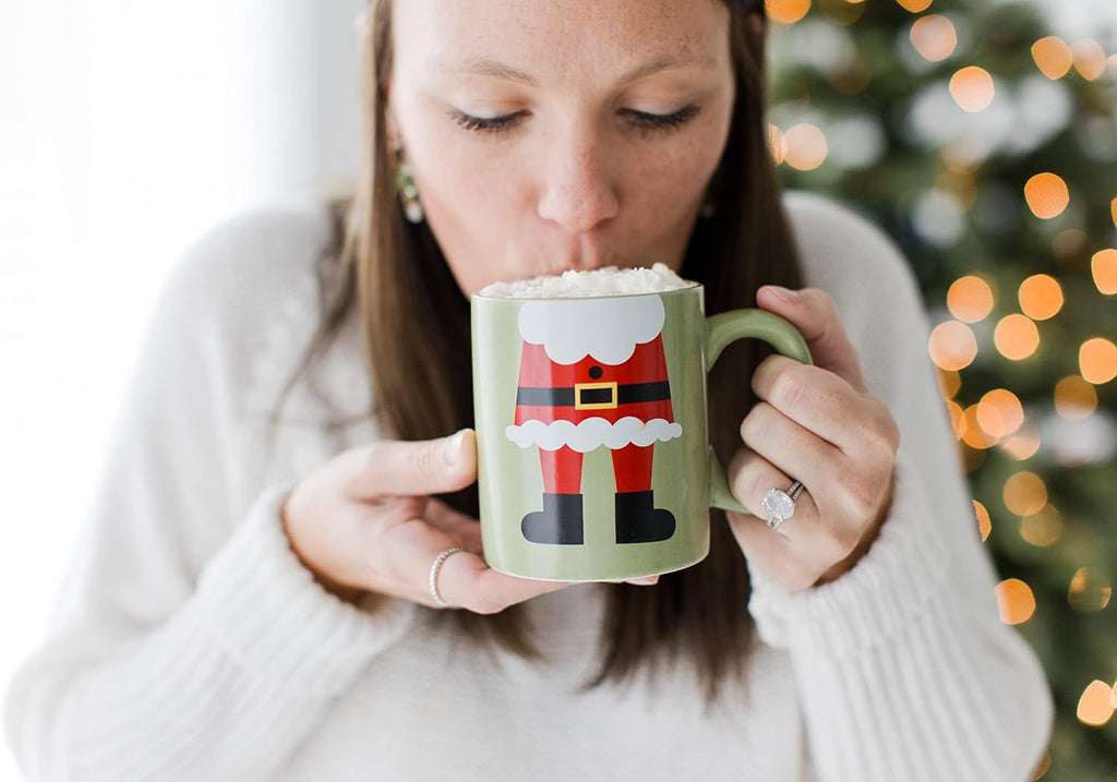 Matching Christmas Mugs, Holiday Santa and Elf Mug Set