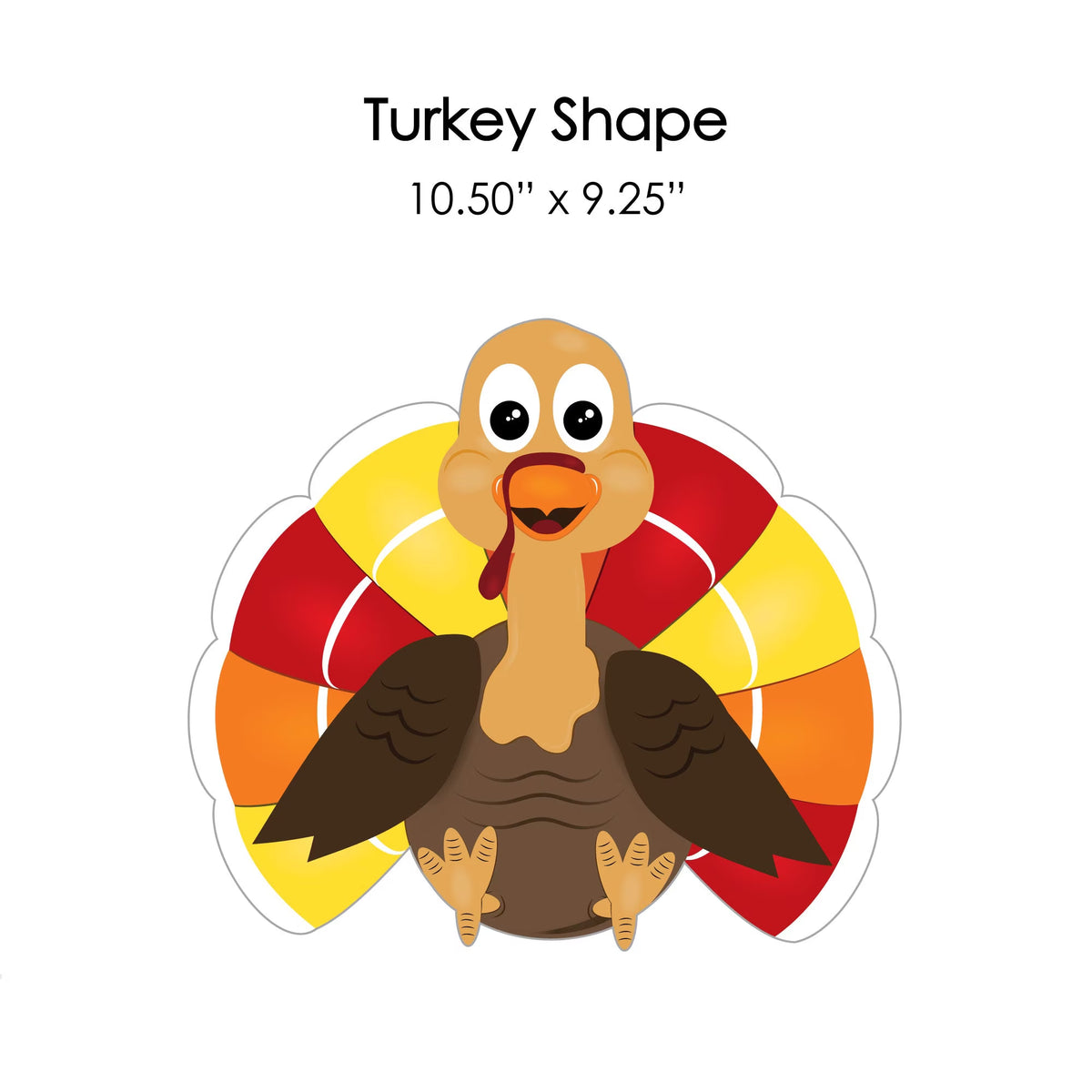 Thanksgiving Turkey - Turkey Lawn Decorations - Outdoor Fall Harvest Yard Decorations for Thanksgiving - 10 Piece