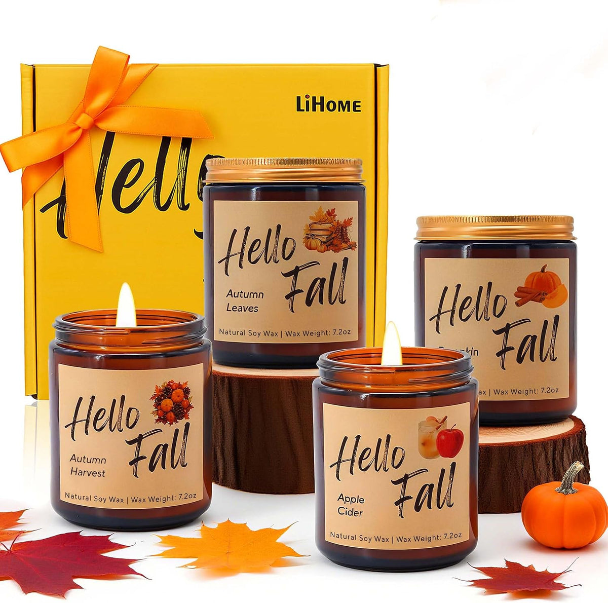 Hello Fall Soy Candle Set of 4