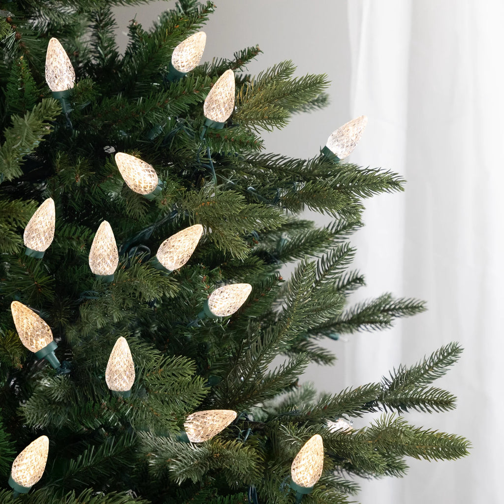 LED Faceted C9 Christmas Lights, Warm White, 100 Count, 66 ft – view 4
