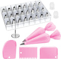 32 Piping Bags and Tips Set Frosting Piping Kit for Beginners & Pros