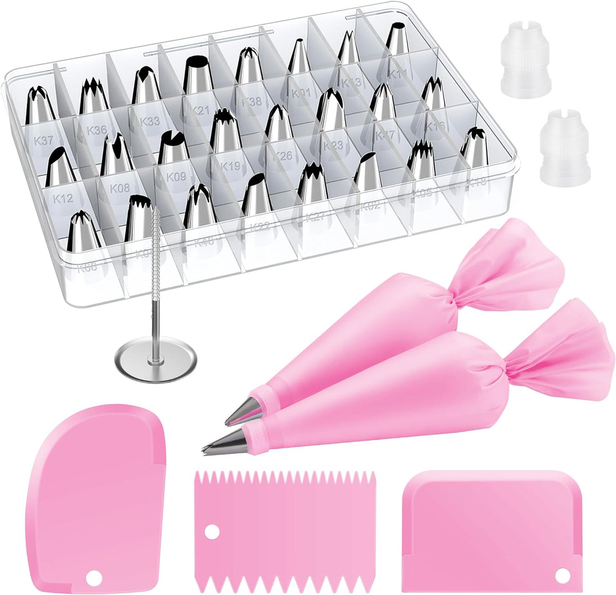 32 Piping Bags and Tips Set Frosting Piping Kit for Beginners & Pros