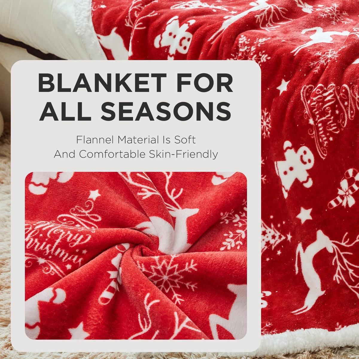 Christmas Wearable Blanket Hoodie – view 7