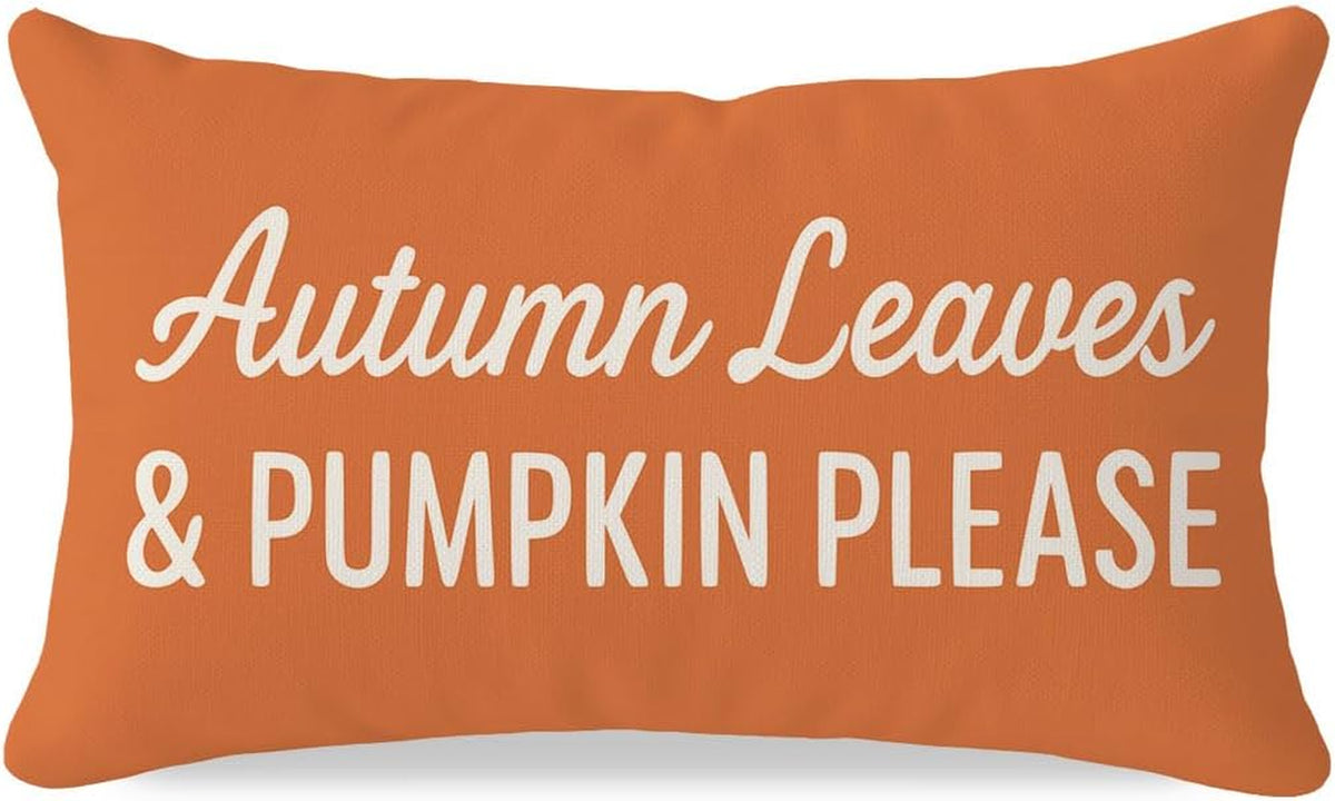 Pumpkin Orange Fall Pillow Cover, 12×20