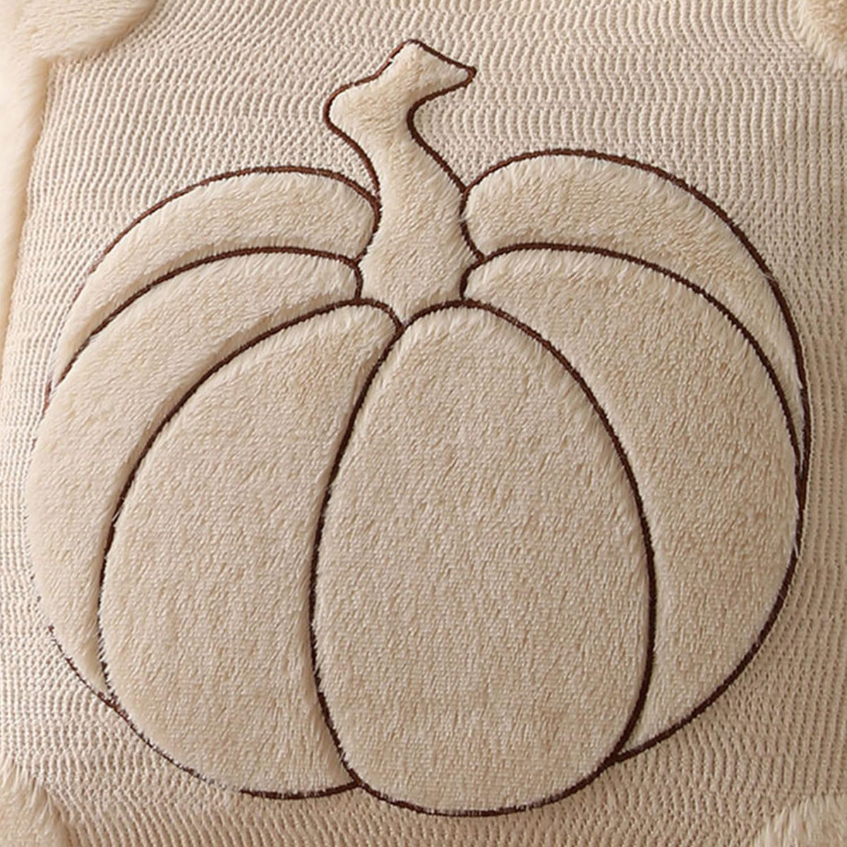 Beige Pumpkin Pillow Covers, 18×18, Set of 2 – view 2
