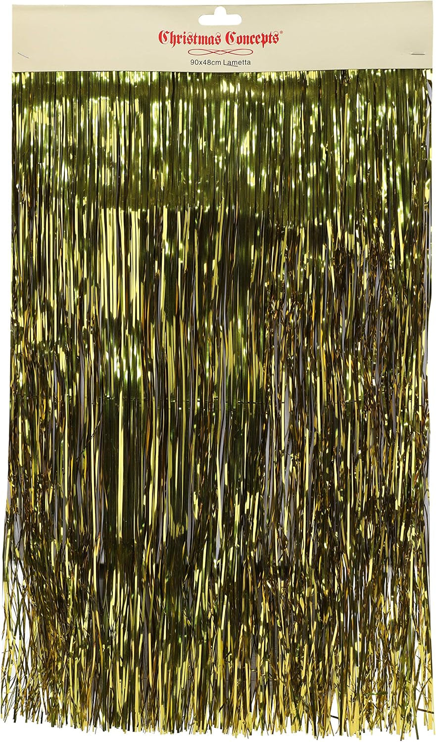 Lametta Icicle Tinsel Strands, Gold