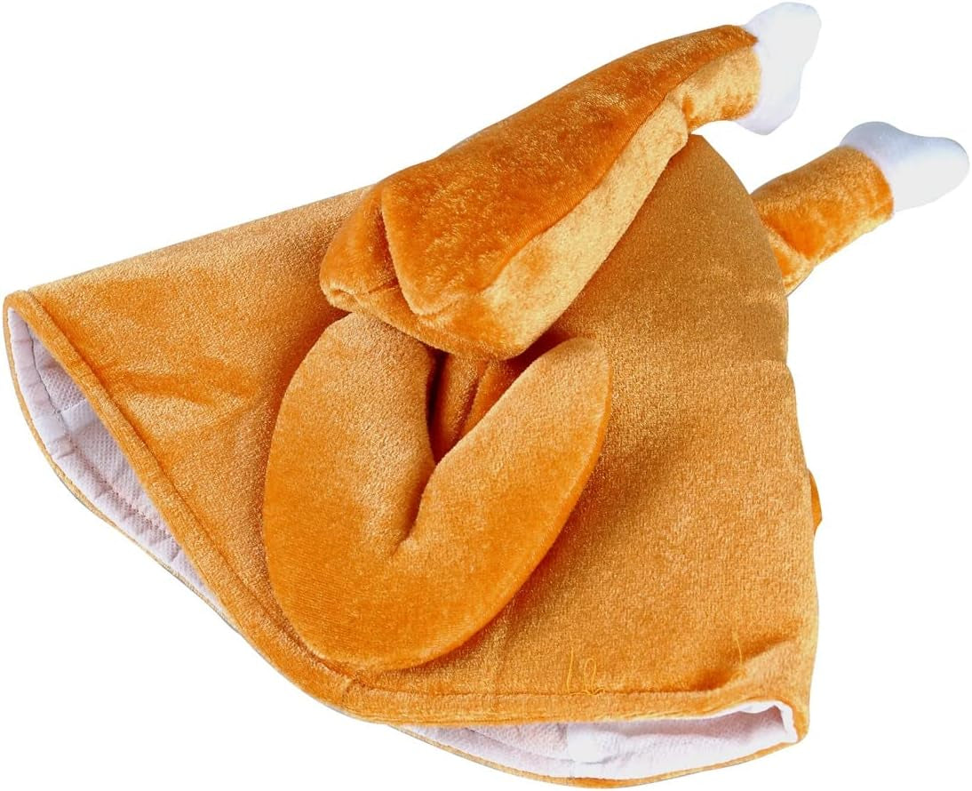 Plush Turkey Hat - Funny Thanksgiving Costume for Kids & Adults