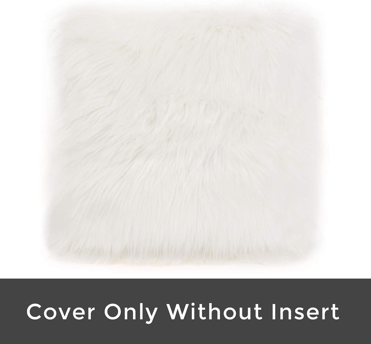 Faux Fur Pillow Covers, 18×18, White, Set of 2 – view 8