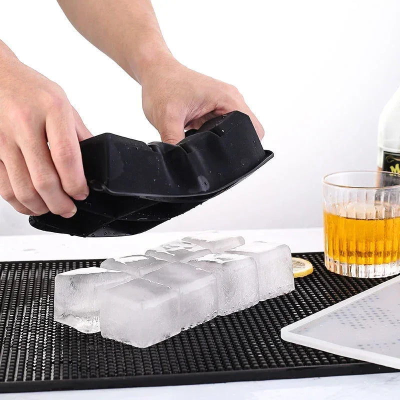 Safe Silicone Ice Cube Molds with Lid Spherical Ice Molds Reusable Whiskey Ice Cube Molds Cocktail Freezer DIY Homemade Barware