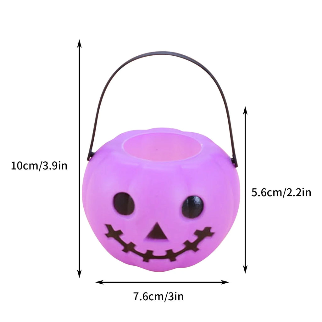 Halloween,Halloween Decorations ,Halloween Party Decorations,Halloween Pumpkin Bucket, Pumpkin Candy Bucket Plastic Lantern Bucket for Halloween Party Decorations Party Favors Purple