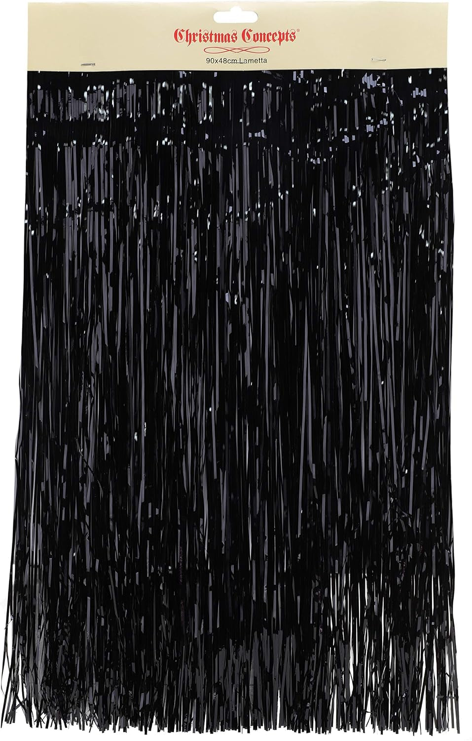 Lametta Icicle Tinsel Strands, Black