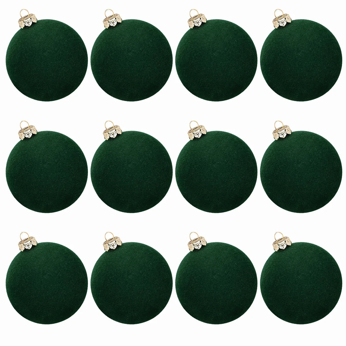 Velvet Flocked Christmas Ball Ornaments – view 3