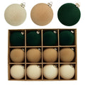 Velvet Flocked Christmas Ball Ornaments