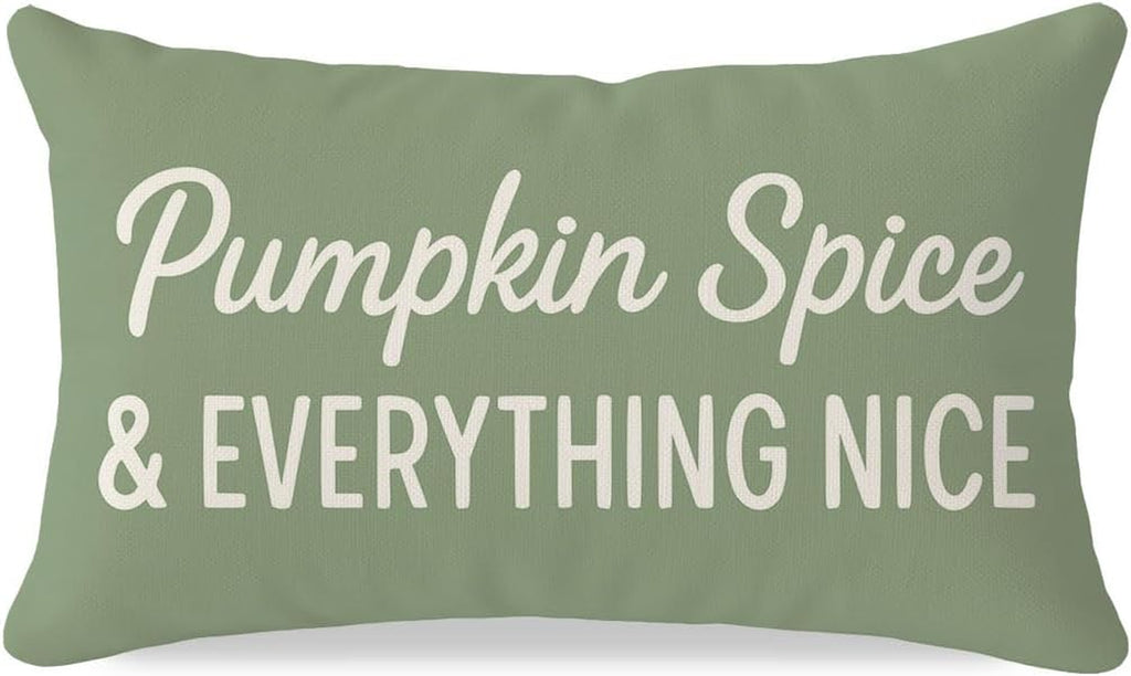 Sage Green Fall Pillow Cover, 12×20
