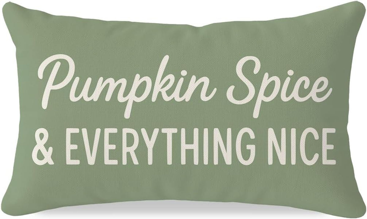 Sage Green Fall Pillow Cover, 12×20
