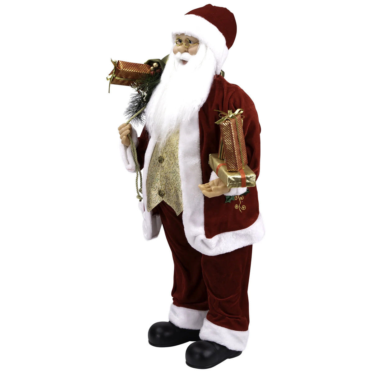 Holly Berry Santa Figure with Presents, 36" – view 4
