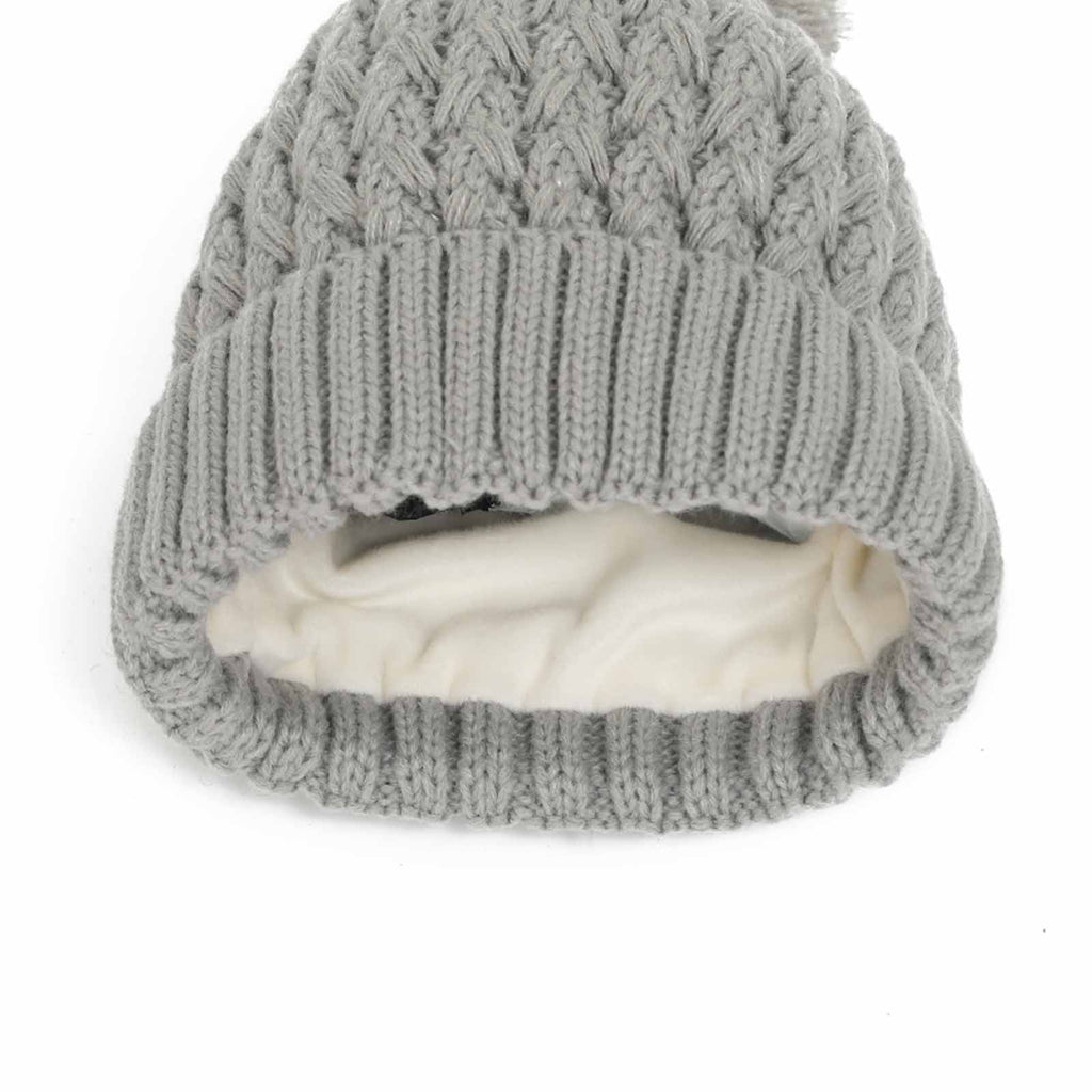 Toddler Hats Kids Winter Beanie Hat Warm Knit Thick Ski Cap with Pompom and Scarf Gloves Set for Girls Boys