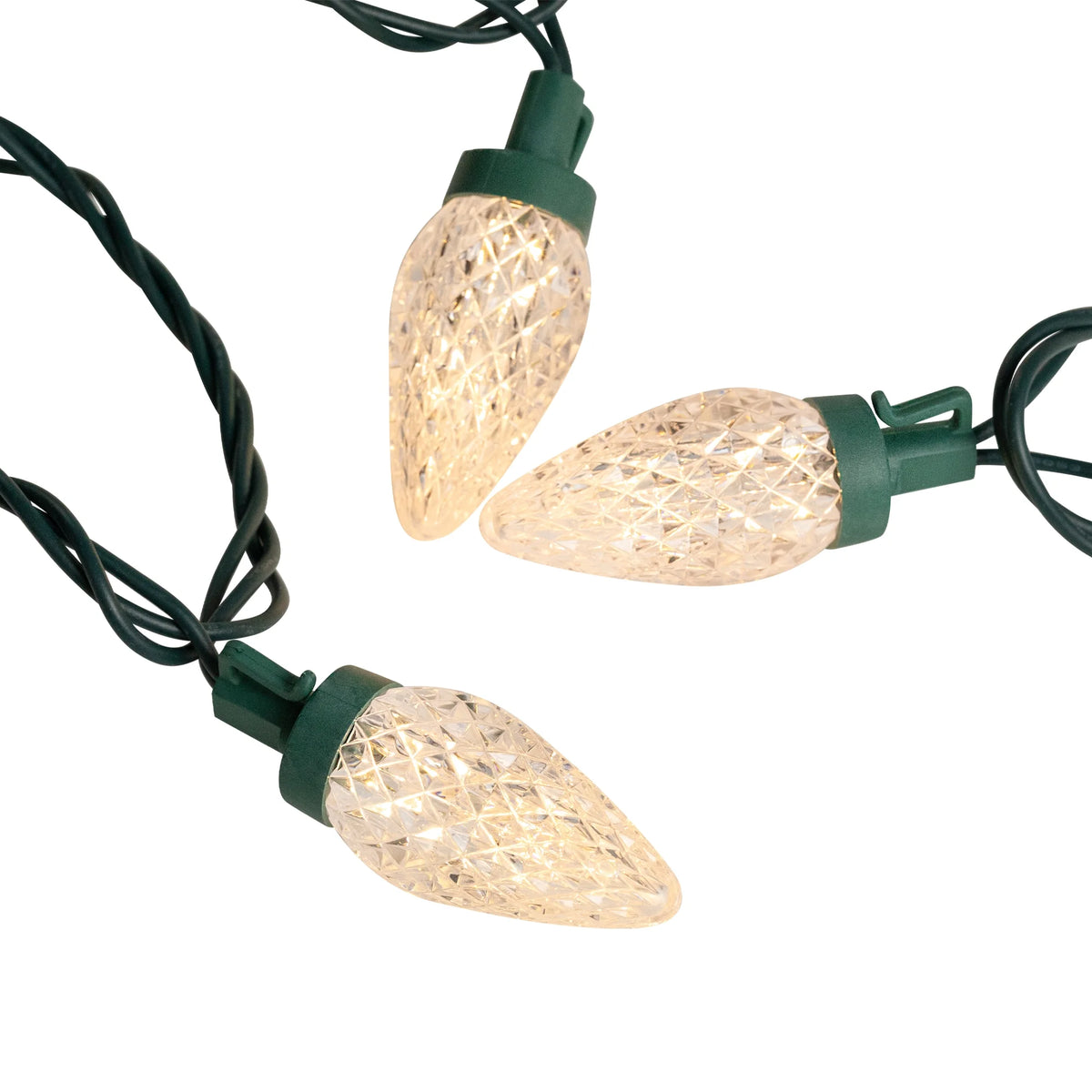 LED Faceted C9 Christmas Lights, Warm White, 100 Count, 66 ft – view 5
