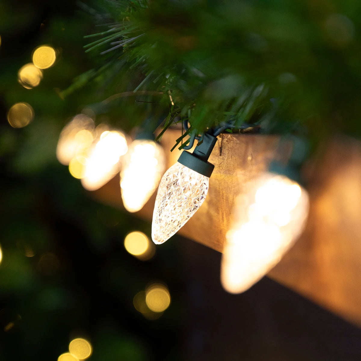 LED Faceted C9 Christmas Lights, Warm White, 100 Count, 66 ft – view 3
