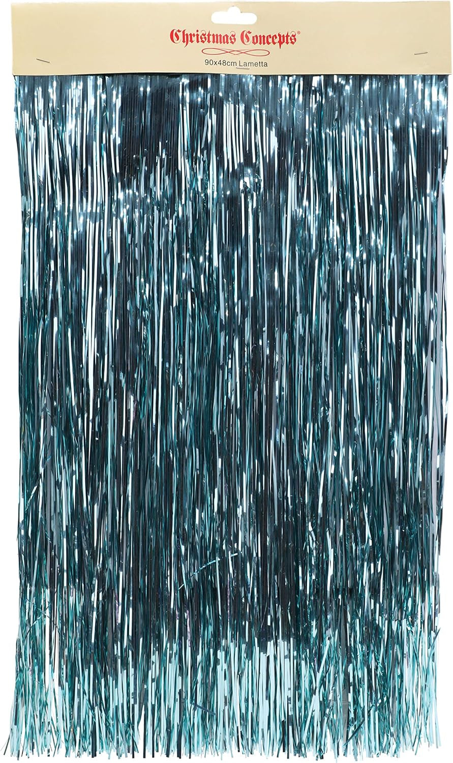 Lametta Icicle Tinsel Strands, Ice Blue