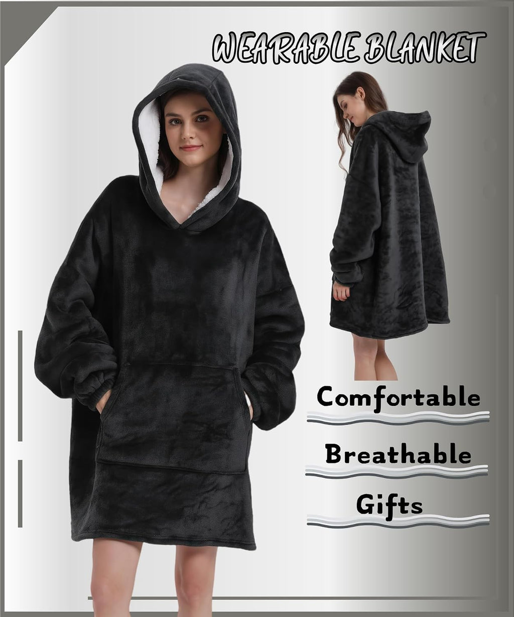Oversized Flannel Blanket Hoodie – view 3