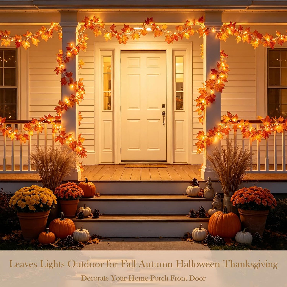 Lighted Maple Leaf Garland, 4-Pack (40 ft) – view 5