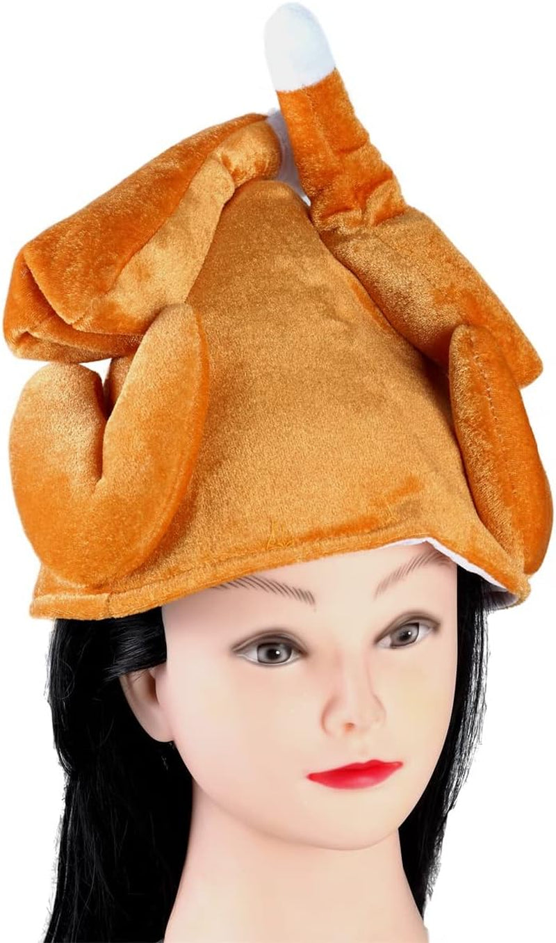 Plush Turkey Hat - Funny Thanksgiving Costume for Kids & Adults